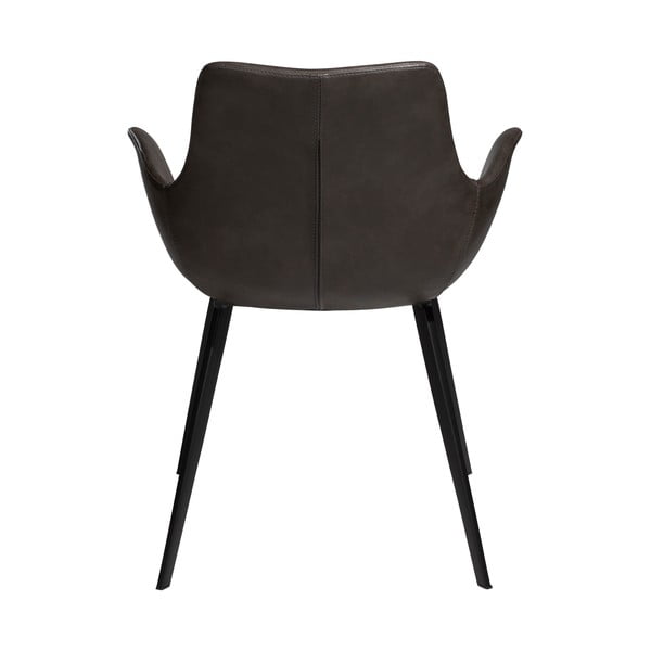 Ciemnoszary tapicerowany fotel jadalniany z podłokietnikami Hype – DAN-FORM Denmark-image-3