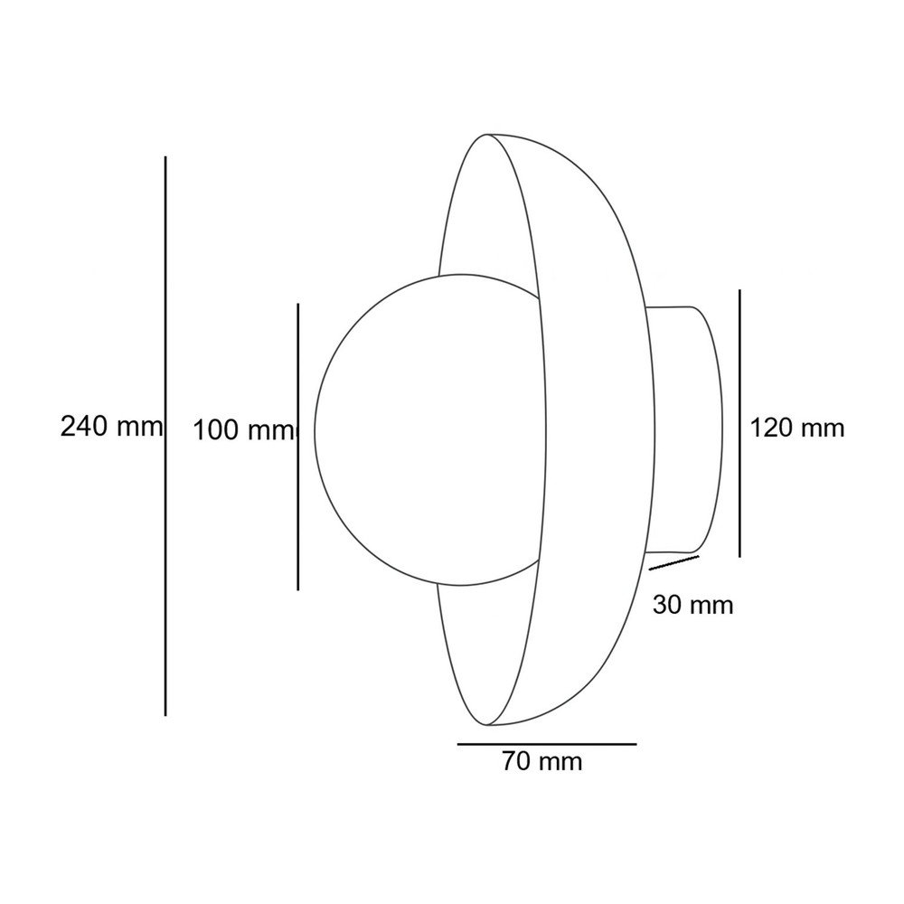 Brązowy kinkiet ø 24 cm Elsa – Opviq lights (zdjęcie 7)
