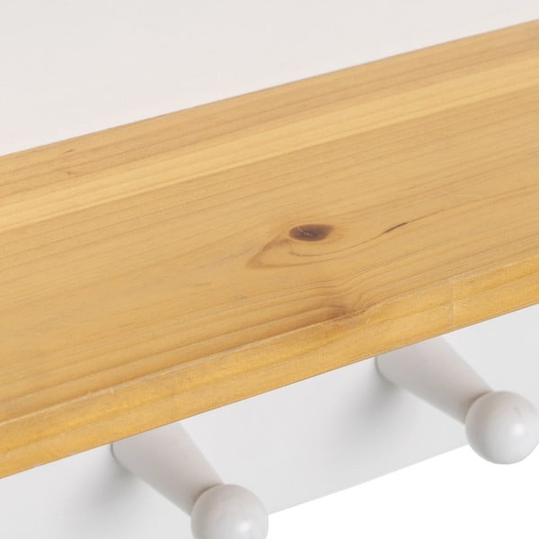 Biały wieszak ścienny z półką – Casa Selección-image-4