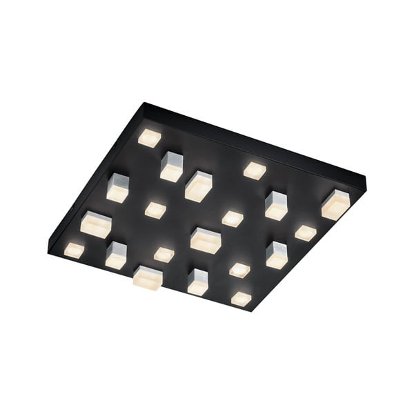 Czarna lampa sufitowa LED z metalowym kloszem 45x45 cm Civeto – CINQUE