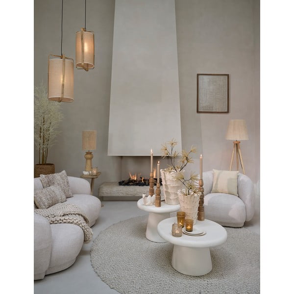 Biały okrągły stolik ø 60 cm Kulona – Light & Living-image-1