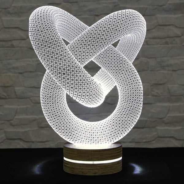 Lampa 3D stołowa Pretzel