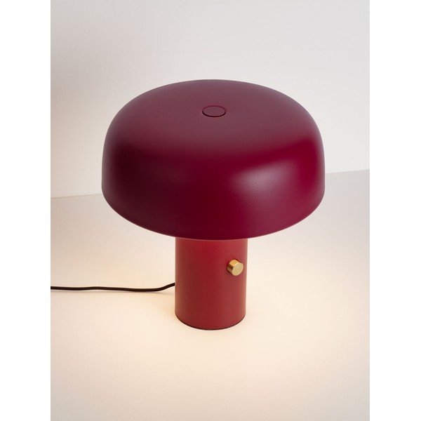 Bordowa metalowa lampa stołowa LED ze ściemniaczem (wysokość 31 cm) Noelia – Nova Luce-image-4