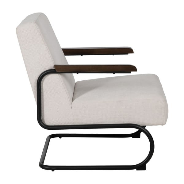 Beżowy fotel z tkaniny szenilowej Industra – Ixia-image-2