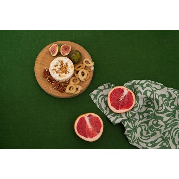 Lniana ścierka 45x65 cm Evergreen Damask – Linen Tales-image-3