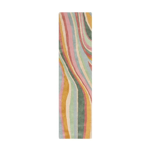 Wełniany chodnik tkany ręcznie 60x230 cm Abstract Flow – Flair Rugs