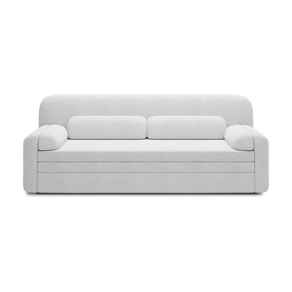 Biała rozkładana/ze schowkiem sofa z materiału bouclé 236 cm Elioss – ELTAP