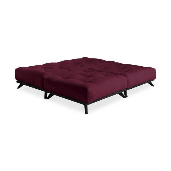 Sofa z ciemnoczerwonym obiciem Karup Design Black/Bordeaux-image-4