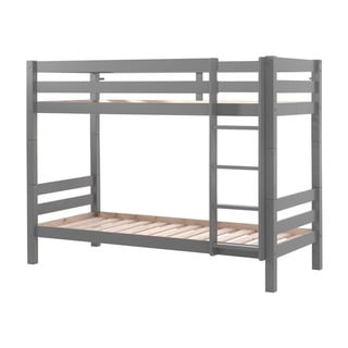 Szare piętrowe łóżko dziecięce 90x200 cm PINO – Vipack