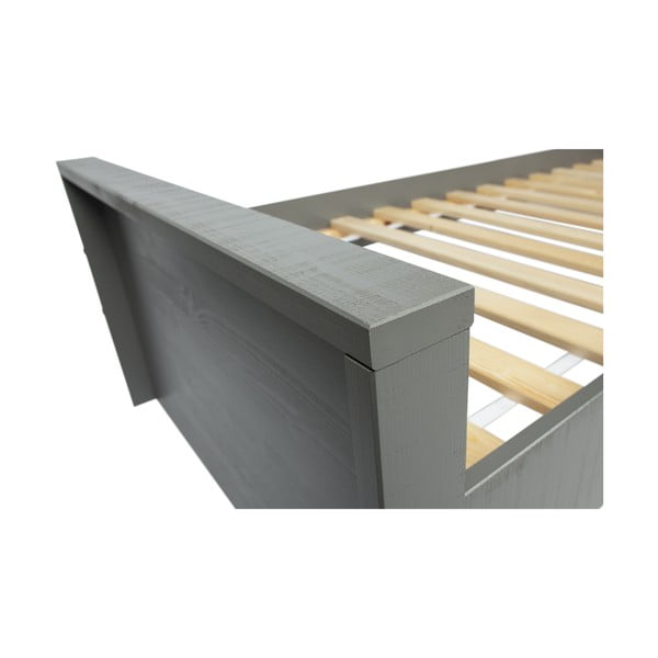Łóżko jednoosobowe z drewna sosnowego WOOOD Morris, 90x200 cm-image-1