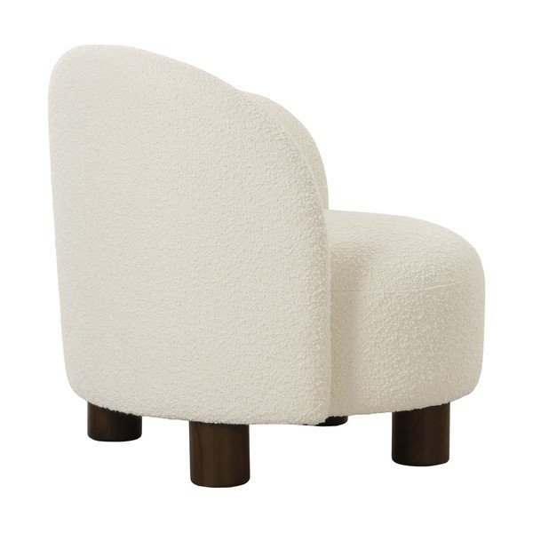 Biały fotel z materiału bouclé Honolulu – House Nordic-image-4