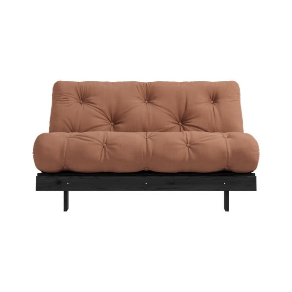 Ceglasta rozkładana sofa 140 cm Roots Black Night – Karup Design-image-3