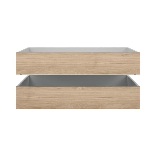 Szuflady pod łóżko w naturalnym kolorze zestaw 2 szt. 90x190/140x190 cm Naia – Tvilum-image-2