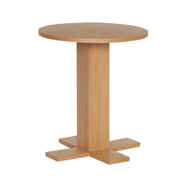 Okrągły stolik w dekorze dębu ø 45 cm Koohi – Hübsch