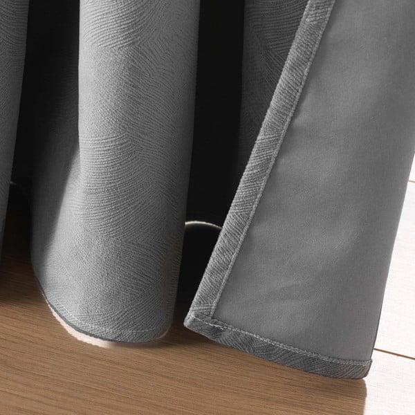 Antracytowa aksamitna zasłona 140x260 cm Olympe – douceur d'intérieur-image-4