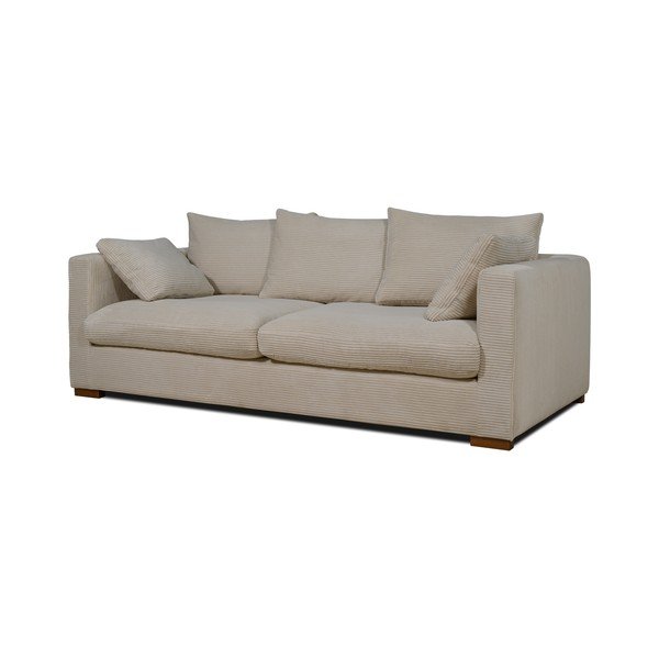 Beżowa sztruksowa sofa 220 cm Comfy – Scandic-image-2