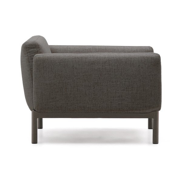Szary tapicerowany fotel ogrodowy Sorells – Kave Home-image-3