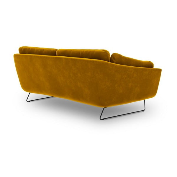 Żółta sofa z aksamitnym obiciem Windsor & Co Sofas Gravity-image-3