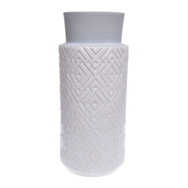 Biały wazon ceramiczny Ewax Tribe, wys. 34 cm