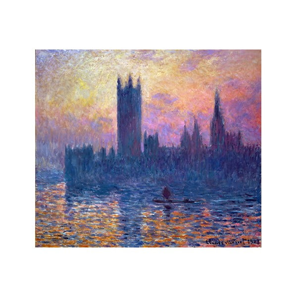 Reprodukcja obrazu Claude'a Moneta - The Houses of Parliament, Sunset, 80x70 cm