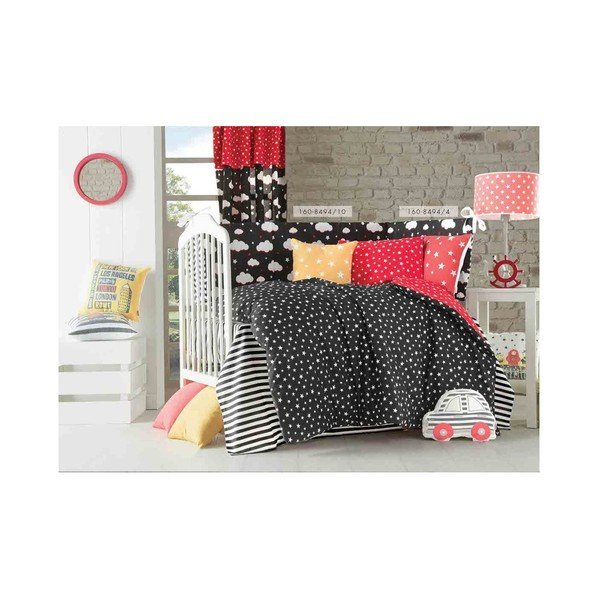 Szaro-czerwona poduszka dziecięca z domieszką bawełny Mike & Co. NEW YORK Pillow Toy Car, 32x25 cm-image-2