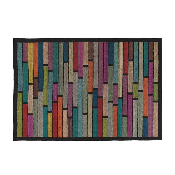 Wełniany dywan Rubina Black, 170x240 cm