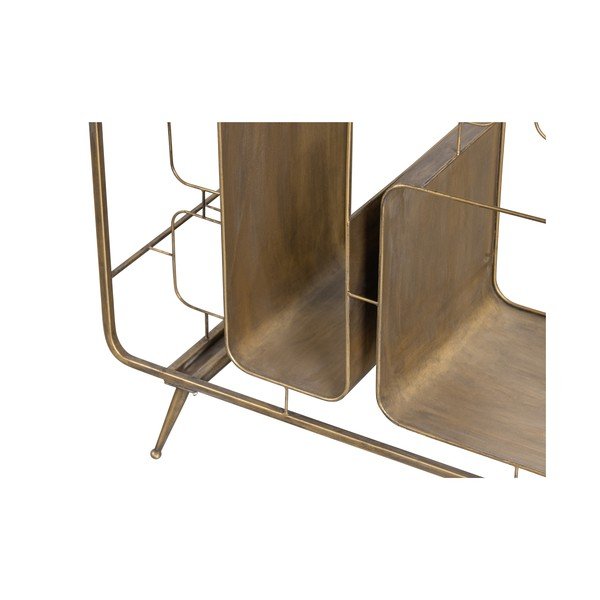 Metalowa szafka na wino w kolorze złota liczba butelek 6, 87x80,5x33 cm Capo – WOOOD-image-3