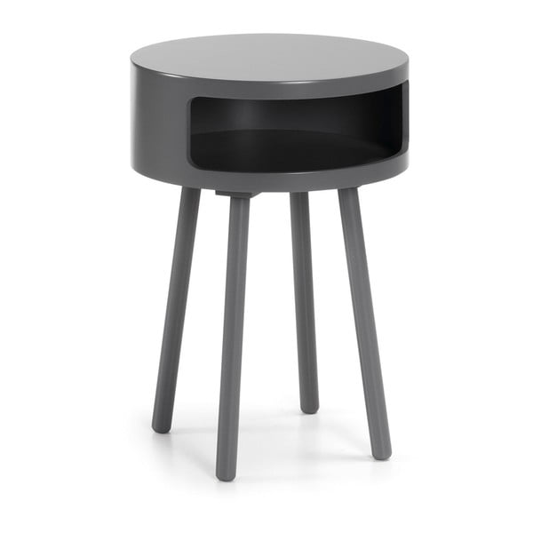 Szary stolik z półką Kave Home Bruk