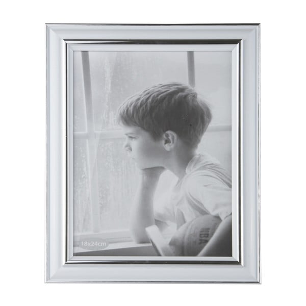 Ramka na zdjęcia KJ Collection Plain Silver, 24x18 cm