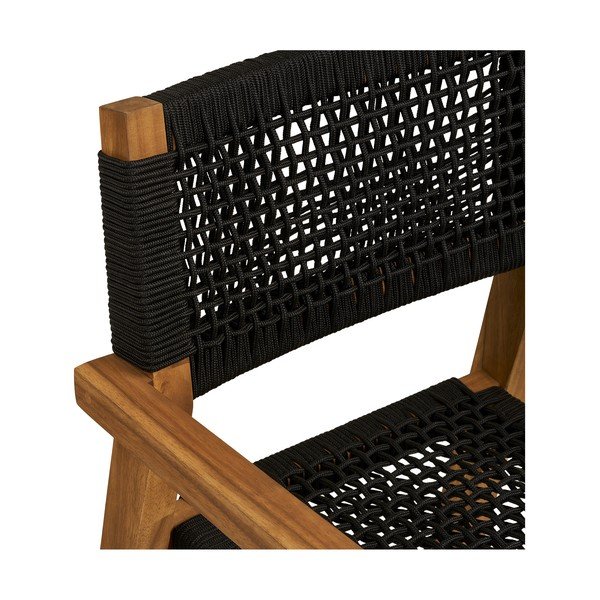 Czarne drewniane krzesło ogrodowe Anzio – House Nordic-image-1