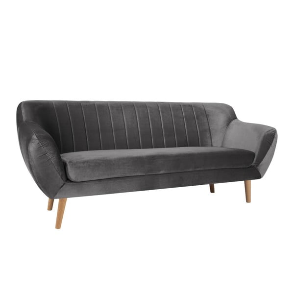 Szara sofa 3-osobowa Mazzini Sofas Benito-image-3