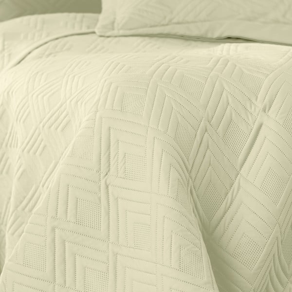 Beżowa narzuta pikowana z mikrowłókna 170x210 cm Ophelia – Restilo-image-2