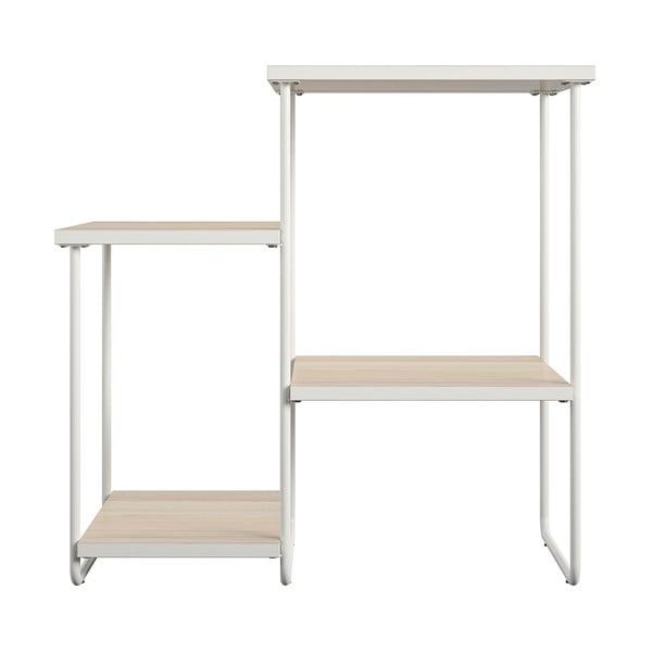 Biała konsola z blatem w dekorze jesionu 35x67 cm Dante – Støraa-image-3