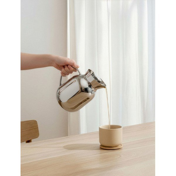 Dzbanek termos ze stali nierdzewnej w kolorze srebra 1,2 l Amphora – Stelton-image-2