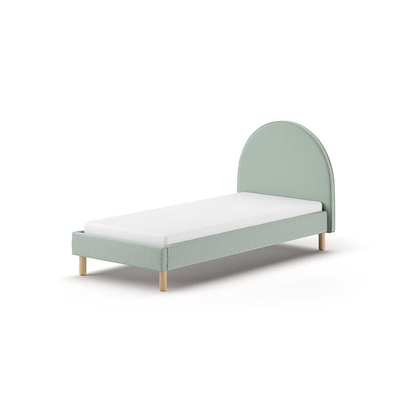 Zielone tapicerowane łóżko ze stelażem 90x200 cm MOON – Vipack