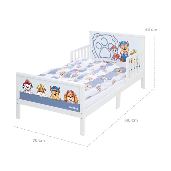 Biało-niebieskie łóżko dziecięce 70x140 cm Paw Patrol – Roba-image-3