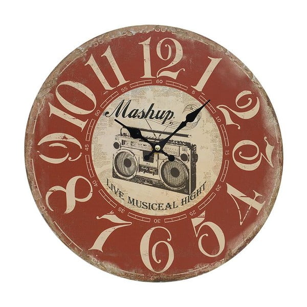 Zegar ścienny Red Vintage, 34 cm