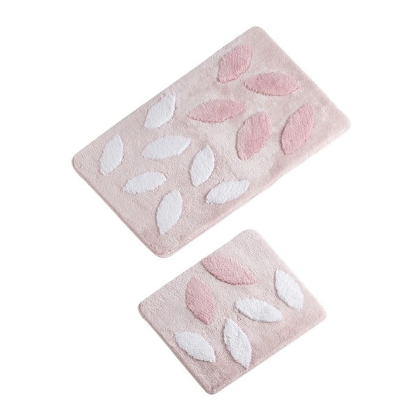 Zestaw 2 różowych dywaników łazienkowych Sofia Bath Mat Muro