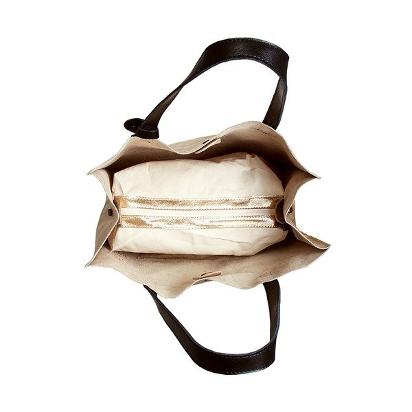 Torebka skórzana w kolorze złota Andrea Cardone Amy-image-1