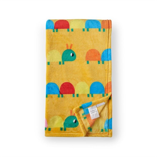 Żółty polarowy koc dziecięcy 130x170 cm Curious Caterpillar – Catherine Lansfield