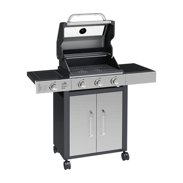 Grill gazowy na kółkach Cattara Window 3+1-image-2