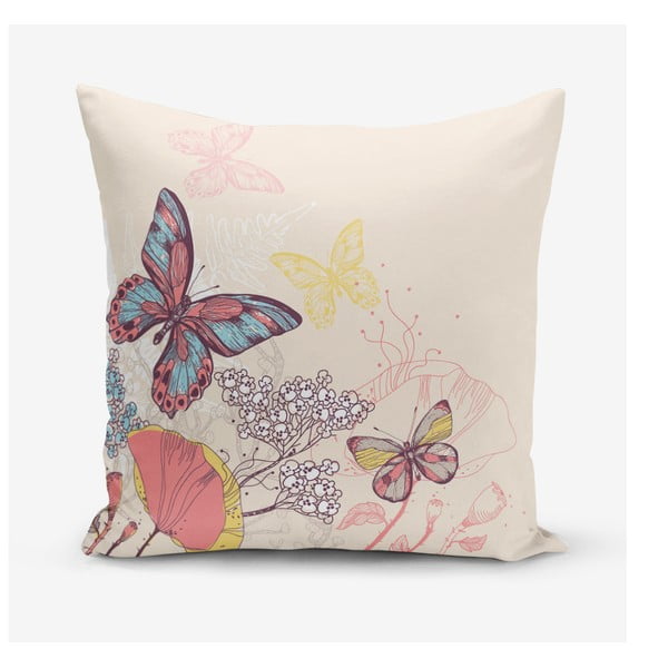Poszewka na poduszkę z domieszką bawełny Minimalist Cushion Covers Butterflies, 45x45 cm