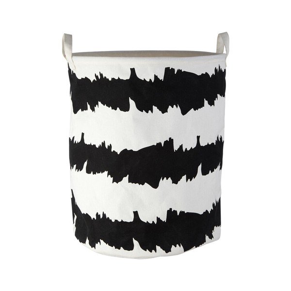 Czarno-biały tekstylny kosz na pranie Harga – Premier Housewares