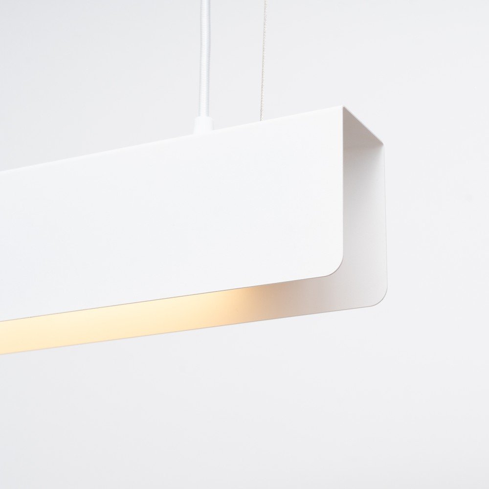 Biała metalowa lampa wisząca LED Nebula – Sollux (zdjęcie 6)