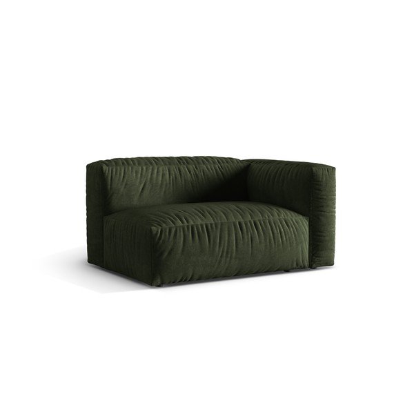 Zielony aksamitny moduł sofy (prawostronny) Martina – Micadoni -image-1