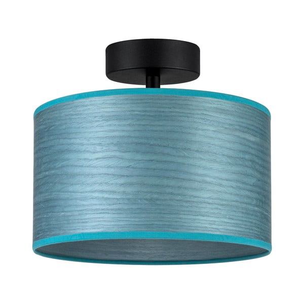 Niebieska lampa sufitowa z naturalnego forniru Sotto Luce Ocho S, ⌀ 25 cm