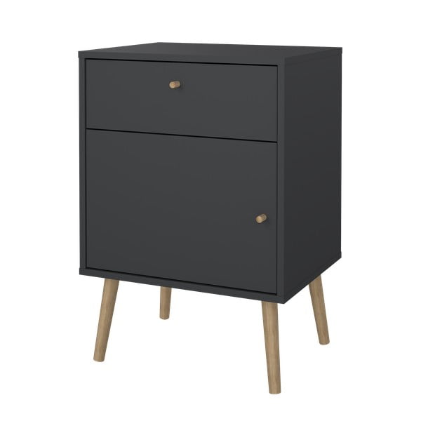 Antracytowa szafka nocna Bodo – Tvilum-image-4