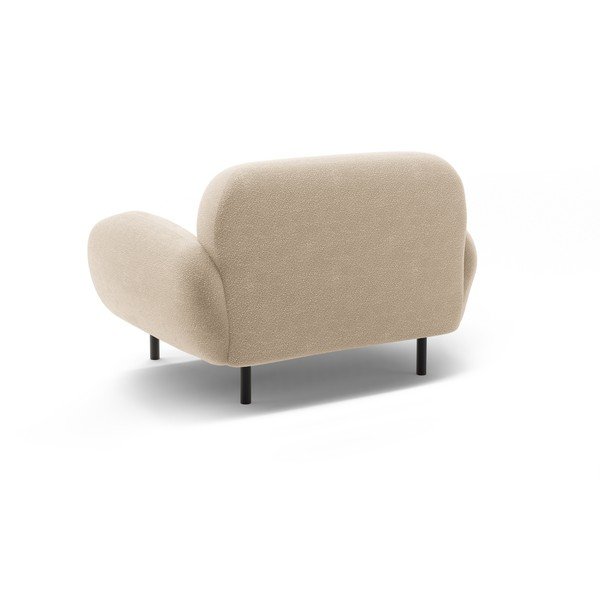 Beżowy fotel z materiału bouclé Poppy – Micadoni -image-2