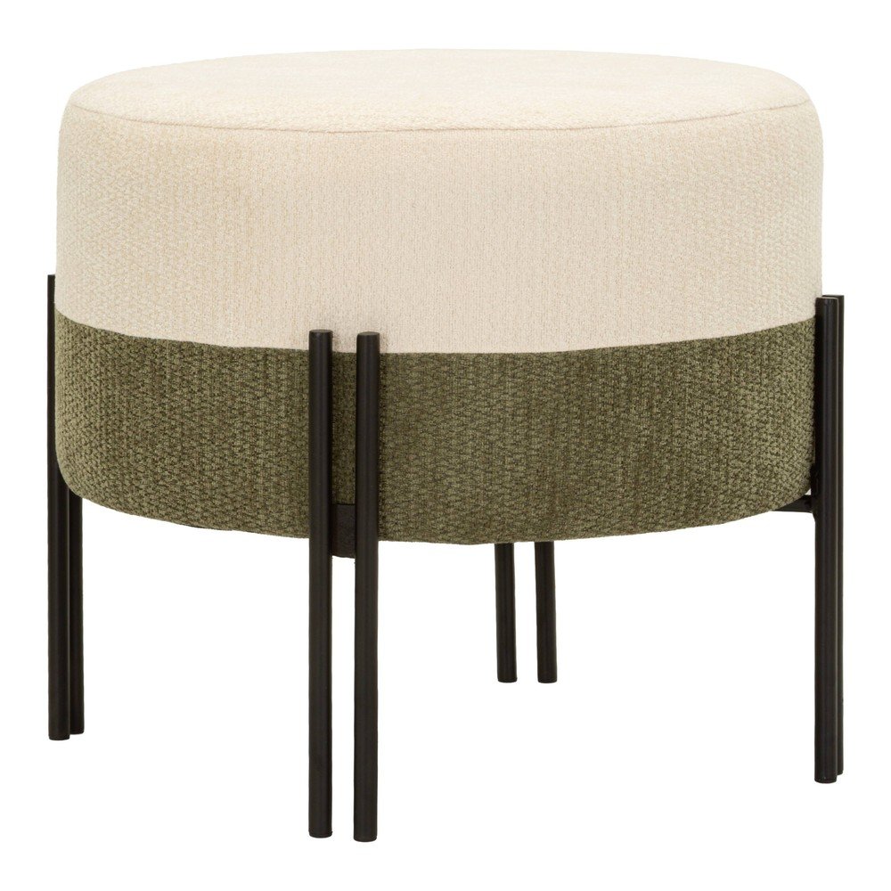 Puf w kolorze khaki/kremowy Modern Style – Mauro Ferretti
