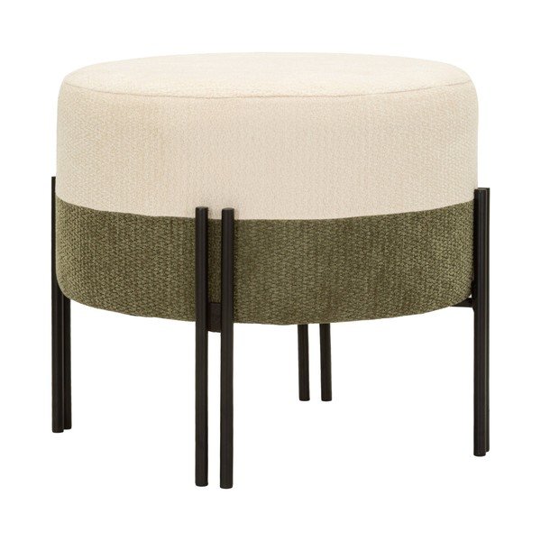 Puf w kolorze khaki/kremowy Modern Style – Mauro Ferretti